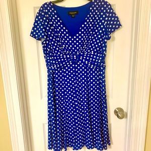 Royal Blue Polka Dot Dress